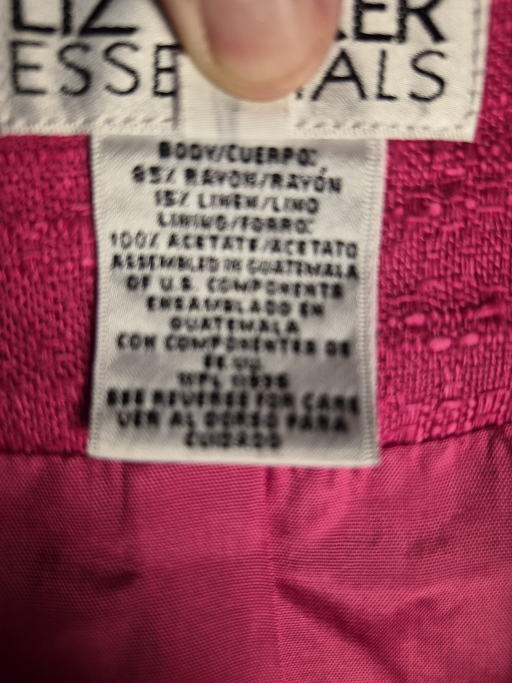 Liz Baker Essentials Women's Hot Pink Blazer - Picture 4 of 5
